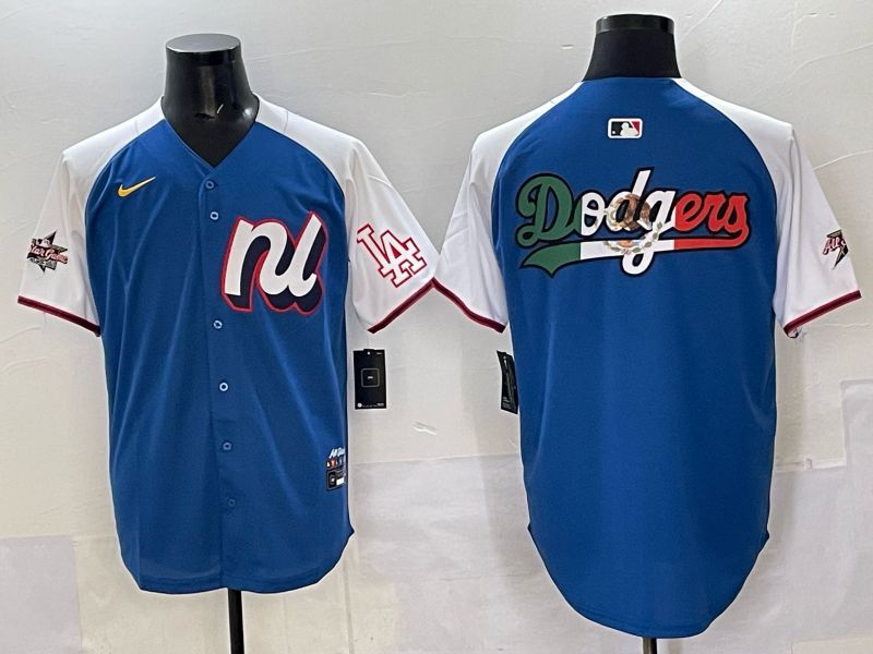Men Los Angeles Dodgers Blank Blue All star 2025 Nike MLB Jersey style 06->los angeles dodgers->MLB Jersey